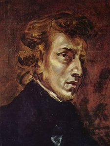 フレデリックショパンの肖像 作： Ferdinand Victor Eugene Delacroix